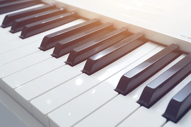 Concentration du synthétiseur Clavier de piano avec focalisation sélective Instrument de musique classique