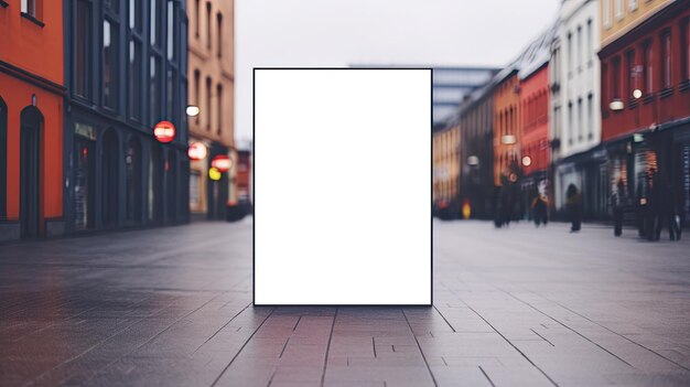 Photo concentration sélective sur l'espace de copie de la maquette de panneau d'affichage publicitaire dans les rues de halmstad, en suède