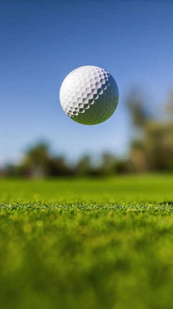 Photo concentrez- vous sur la balle de golf