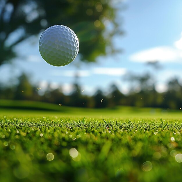 Photo concentrez- vous sur la balle de golf