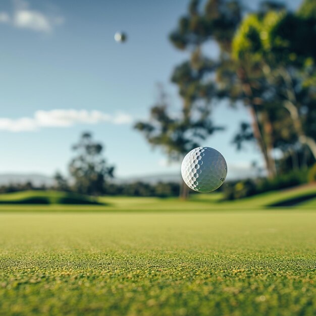 Photo concentrez- vous sur la balle de golf