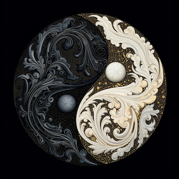 Photo le concept abstrait du symbole yin yang