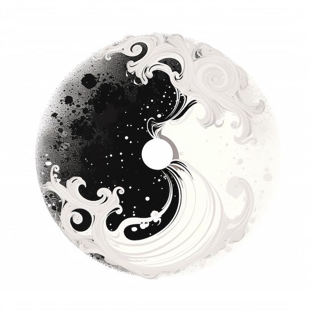 Photo le concept abstrait du symbole yin yang