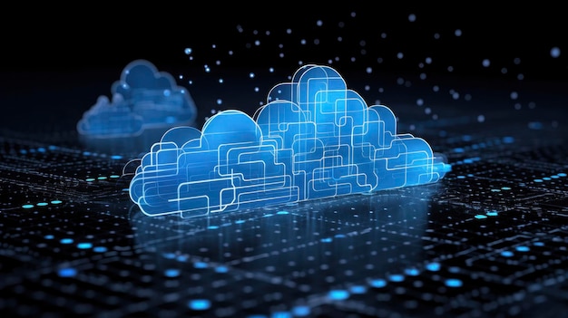 Concept abstrait de technologie de cloud computing