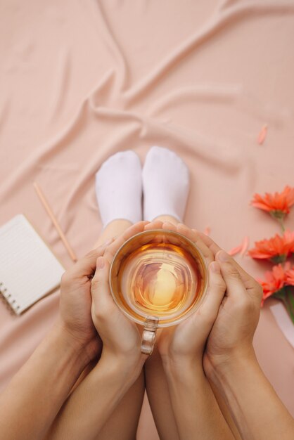 Concept d'amour ou de la Saint-Valentin. Fond de printemps ou d'été