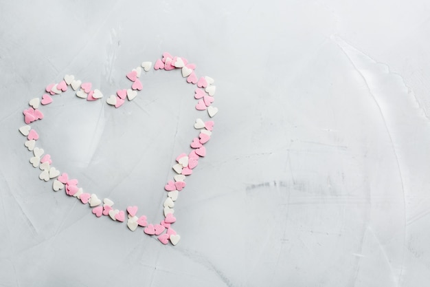 Photo concept d'amour de vacances saint valentin avec coeur rose