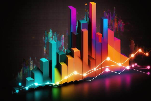 Concept d'analyse sur le diagramme de données du graphique financier