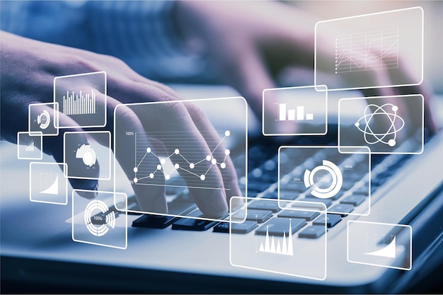 Concept d'analyse de données et d'intelligence d'affaires