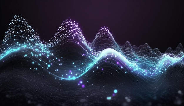 Concept d'arrière-plan de la technologie de l'onde numérique