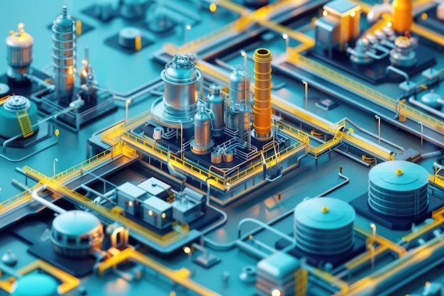 Concept d'automatisation dans l'industrie pétrolière et gazière