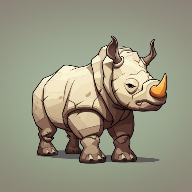 Le concept de beige rhino sombre est inspiré de Minecraft avec des lignes mignonnes et fortes.