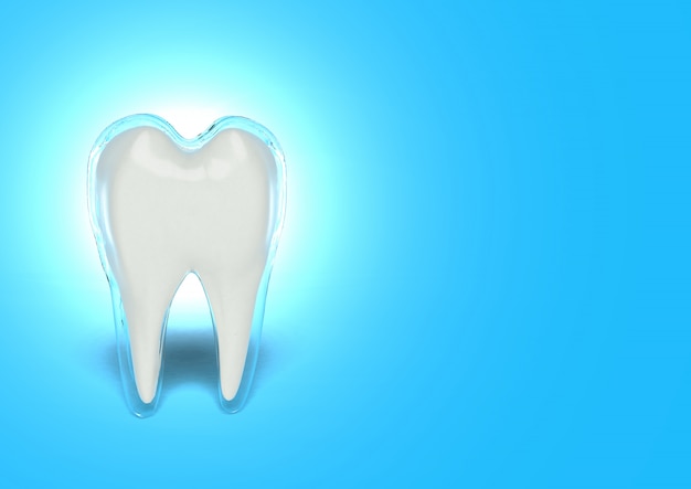 Concept de blanchiment des dents rendu 3D, blanchiment des dents