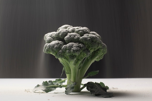 Concept De Brocoli Avec De La Farine, Longue Exposition