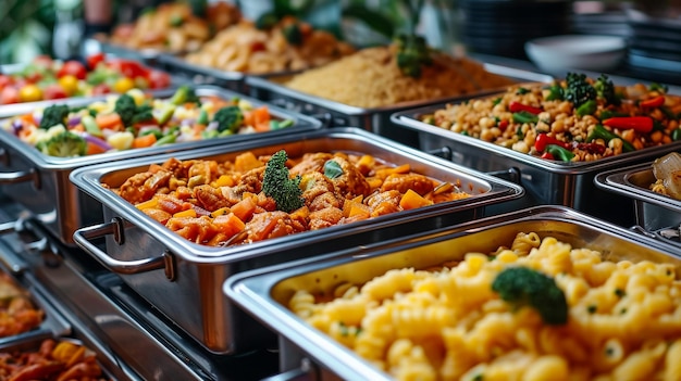 Concept de buffet de petit-déjeuner Temps de petit-déjeuner dans un hôtel de luxe Brunch en famille au restaurant