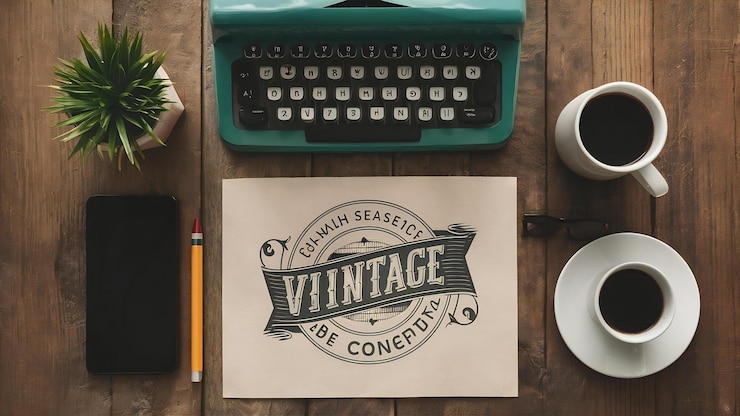 Photo le concept de bureau vintage et de voyage