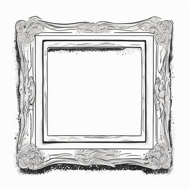 Photo le concept de cadre carré ludique