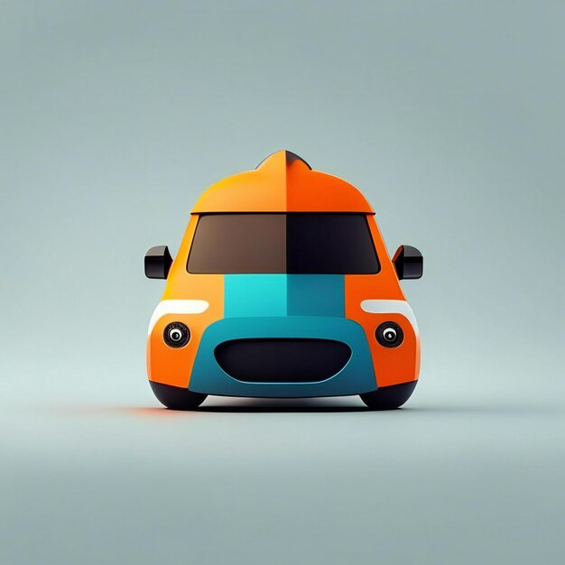 Concept car moderne ultra minimaliste Générative AI