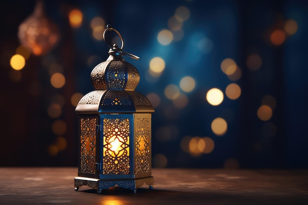 Photo le concept de célébrer le ramadan est une lampe de poche