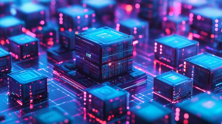 Photo concept de centre de données avec des clusters kubernetes et des plates-formes d'orchestration de conteneurs