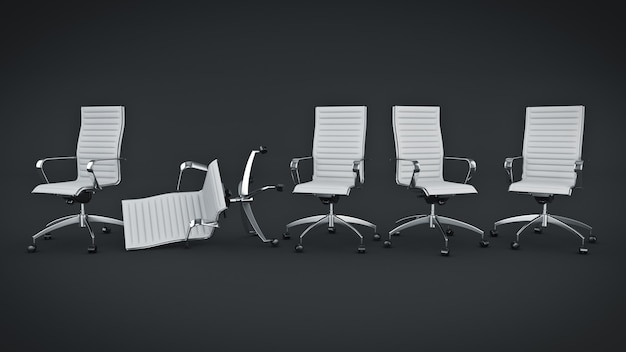 Concept de chaise de bureau rendu 3d