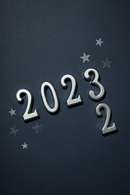 Concept de changement de l'année 2022 et 2023