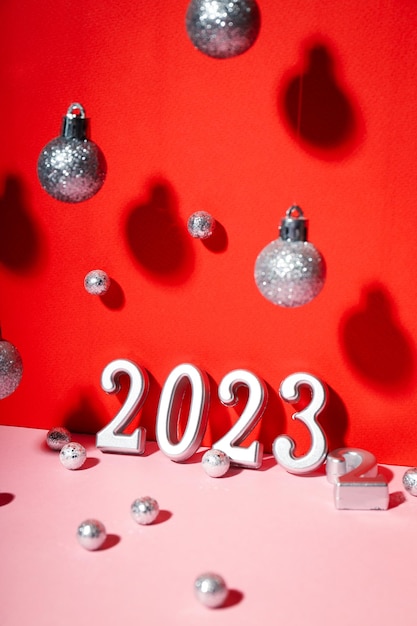 Concept de changement de l'année 2022 et 2023