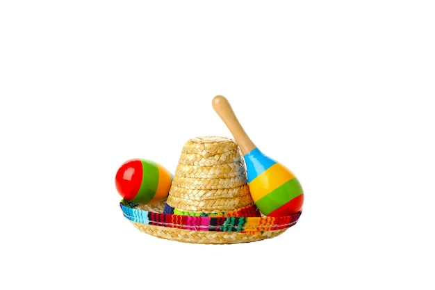 Concept de Cinco de mayo isolé sur fond blanc