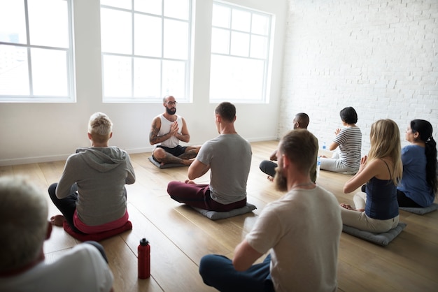 Concept de classe de yoga