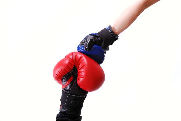 .concept de compétition avec des gants de boxe