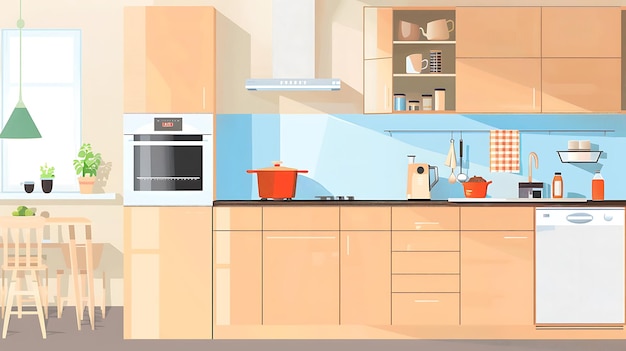 Le concept de conception de l'illustration rend le contexte moderne