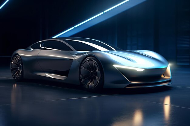 Concept de conception de voiture de sport électrique pour véhicule à énergie propre Créé avec la technologie d'intelligence artificielle générative