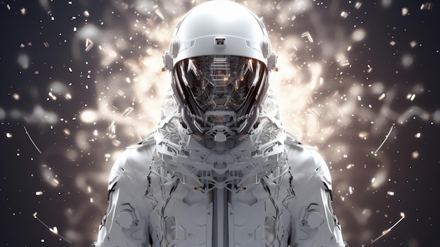 Concept de costume d'astronaute blanc