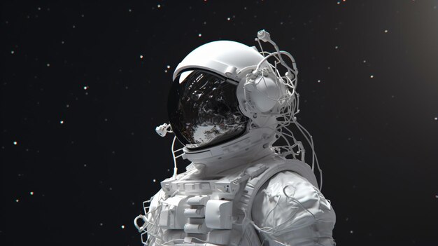 Concept de costume d'astronaute blanc