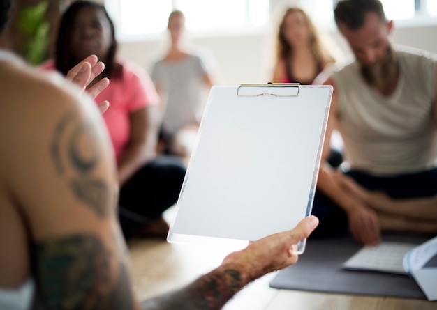 Concept de cours de yoga