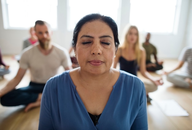 Concept de cours de yoga