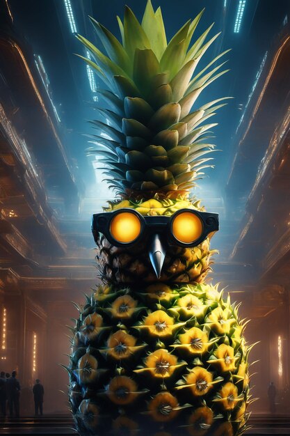 Photo le concept créatif de l'ananas