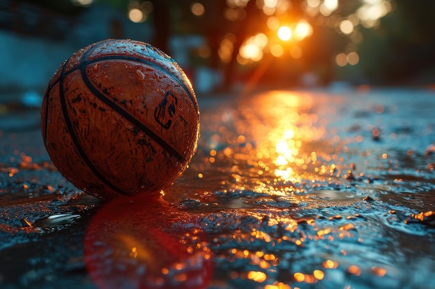 Photo concept créatif de basket-ball