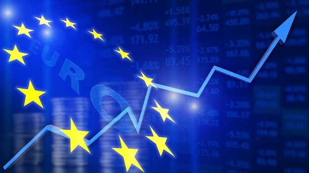 Le concept de la croissance du taux d'actualisation de l'inflation du marché boursier européen du chômage