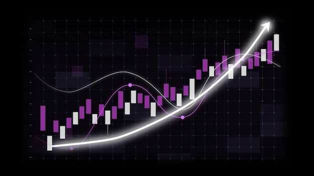 Concept de croissance d'entreprise dans un graphique allusif montrant le bénéfice des ventes marketing