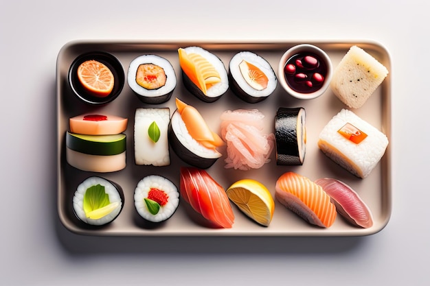 Concept de cuisine japonaise sushi généré par ai