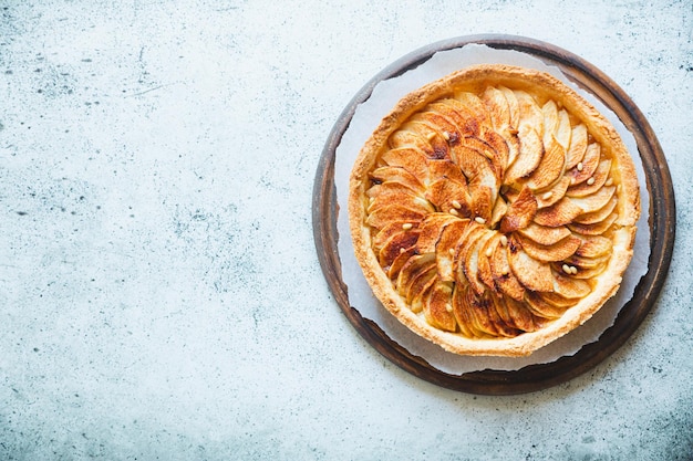 Photo concept de cuisson d'automne de tarte aux pommes maison