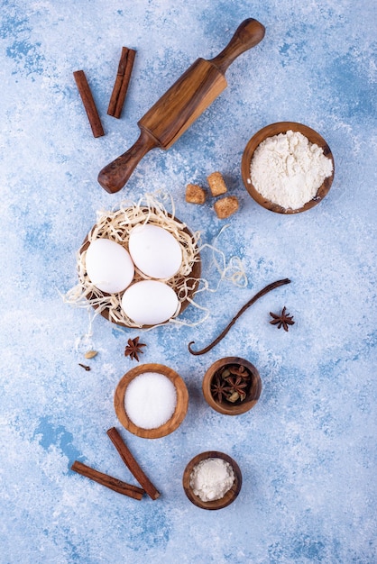 Photo concept de cuisson du nouvel an et de noël