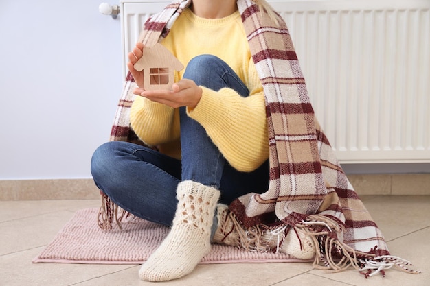 Photo concept de début de saison de chauffage le début du temps froid