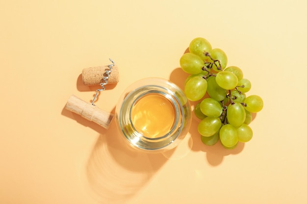 Concept de délicieuse boisson alcoolisée vin vue de dessus