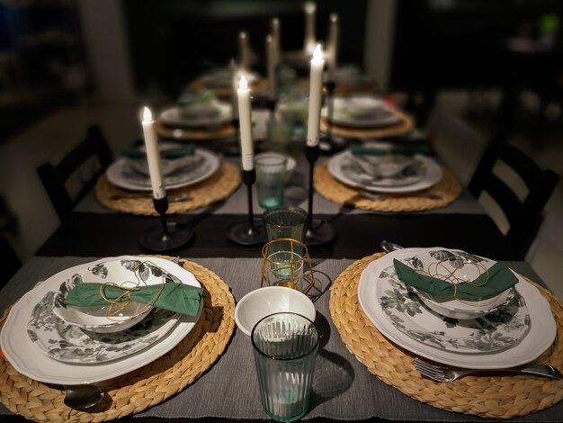 Concept de dîner de famille de Noël.