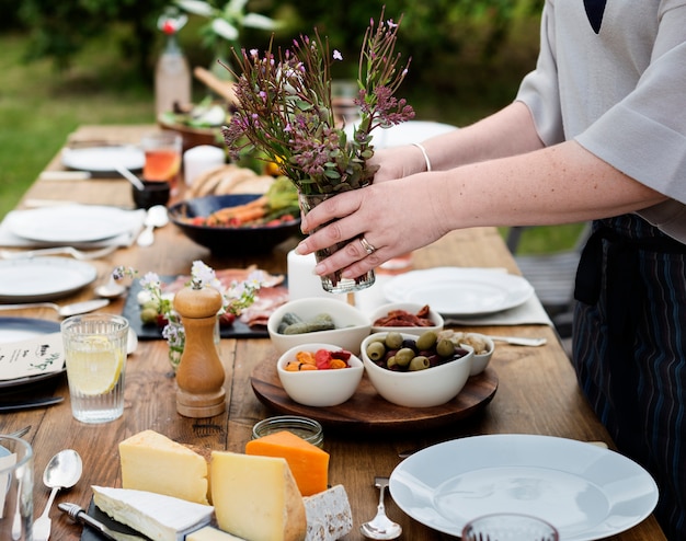 Concept de dîner de table