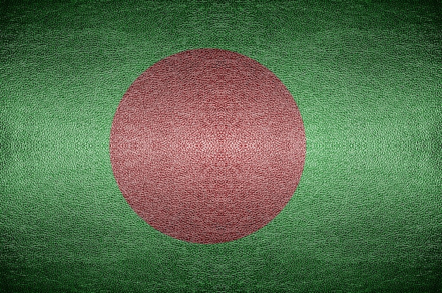 Concept de drapeau Bangladesh écran sur cuir PVC pour le fond