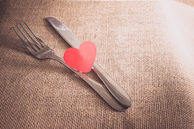 Concept du dîner romantique de la Saint-Valentin