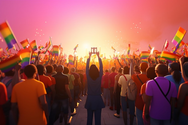 Concept d'égalité des droits des personnes LGBTQ dans la communauté