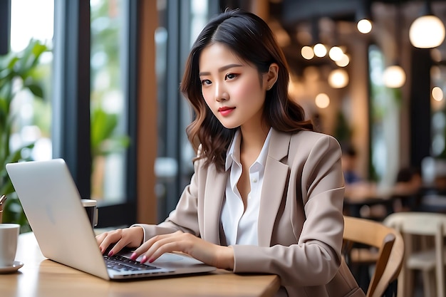 Concept d'enseignement virtuel Enseignement des femmes utilisant l'ordinateur portable et vérifiant les devoirs des élèves